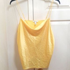 NWT Nine west yellow silky shirt size xl